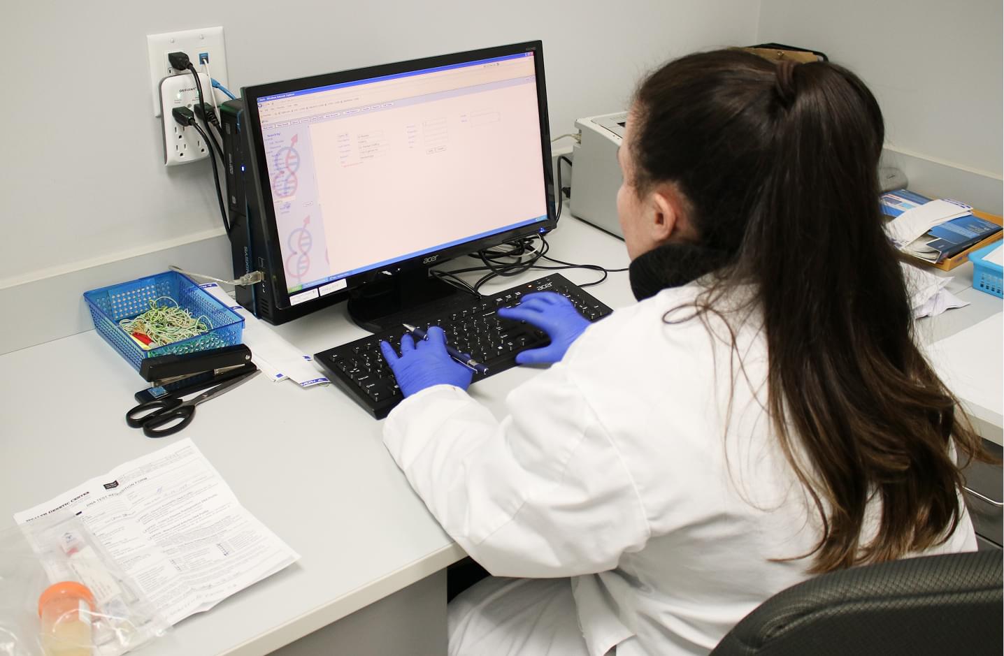 Laboratory technician working